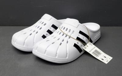 Adidas Adilette FY8970 Men 8/ Women 9 White Rubber Slide Slip-on Water Shoe New