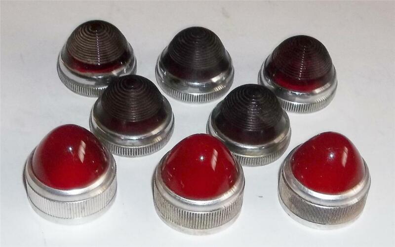 Vintage Indicator Light Lens Caps Red Screw On Caps  Steampunk
