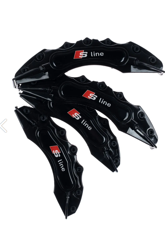 For Audi Black S-Line Brake Caliper Covers Universal A1 A3 A4 A5 A6 A7 A8 S3 Q3
