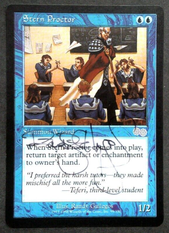 Signed - Stern Proctor - Randy Gallegos - Urza's Saga - Magic The Gathering Card