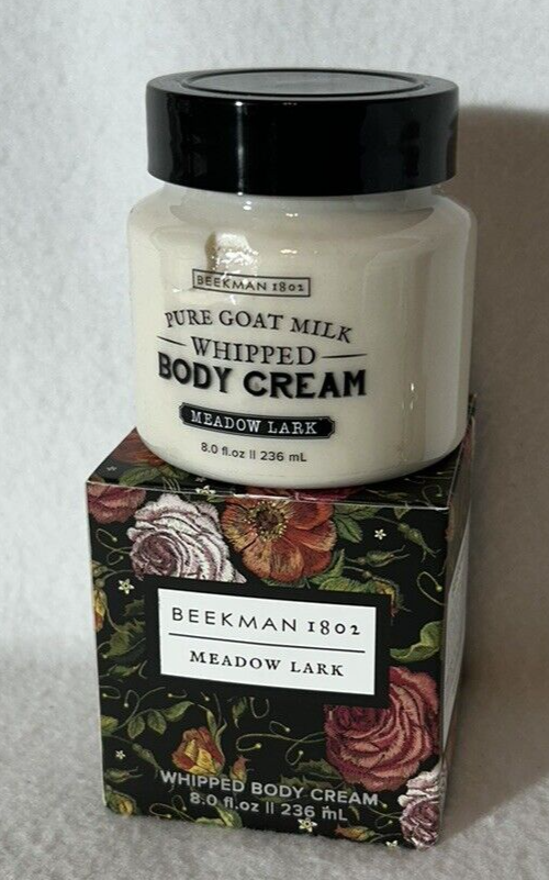 Beekman 1802 Pure Goat Milk Whipped Body Cream 8 oz. Meadow Lark --New
