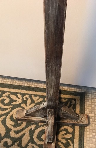 Antique Vintage Solid Mission Craftsman Wood Coat Stand Rack Hall Tree