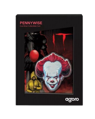 2024 NIUE Warner Bros Pennywise IT 2oz Silver Collectible Proof Coin Agoro Mint