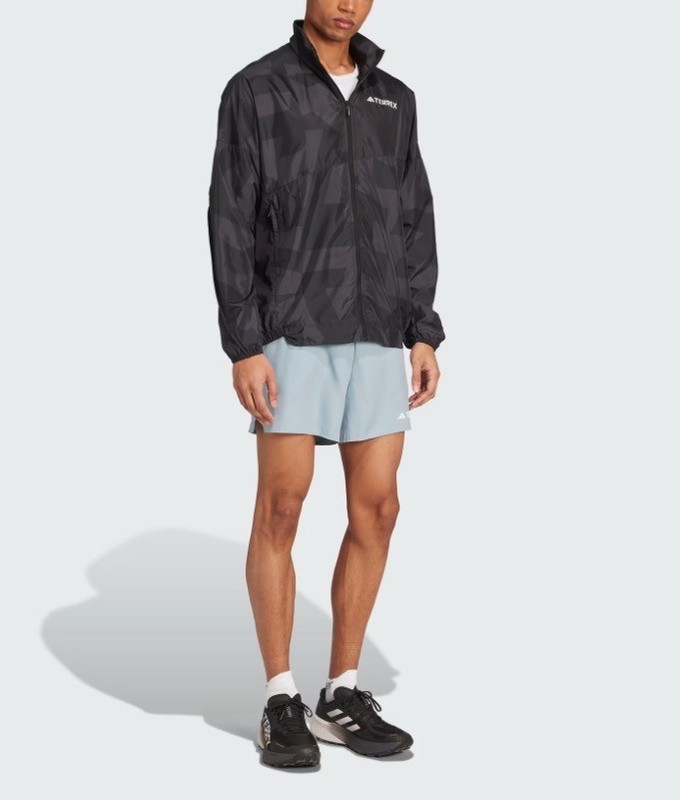 Adidas Terrex Multi Printed Wind Jacket Windbreaker Black JD8428