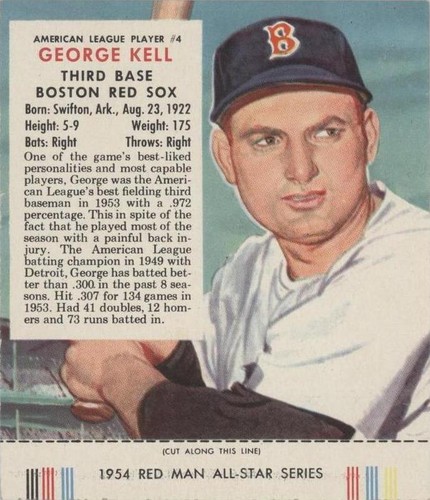 1954 Red Man Tobacco All-Star Team - George Kell #4