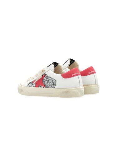 Pre-owned Golden Goose May Red/silver Sparkle Sneakers Brand 39eu