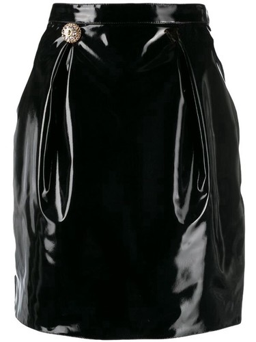 Pre-owned Versace Mini Skirt Size 38 Made In Italy - Black