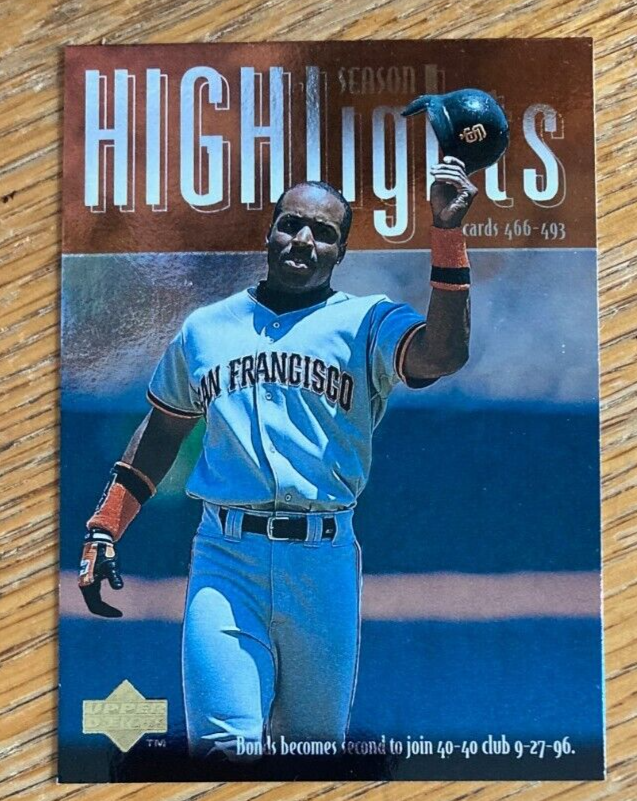 1997 Upper Deck Barry Bonds San Fran Giants #323 Season