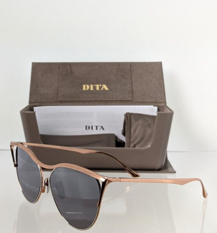 Pre-owned Dita Authentic  Sunglasses Revoir Dts 509-59-02 Rose Gold Frame In Brown