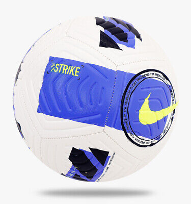 Nike Strike Soccer Ball Football Training White Blue Size 5 NWT DC2376-103