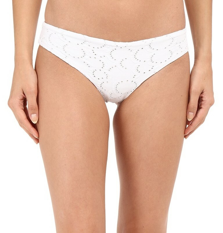 Lolli 166743 Womens Cheeky Full Bikini Bottom Swimwear White Size Large