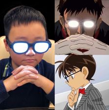 LED Anime Light Glasses Stage Glowing Glasses Halloween Cos Costume