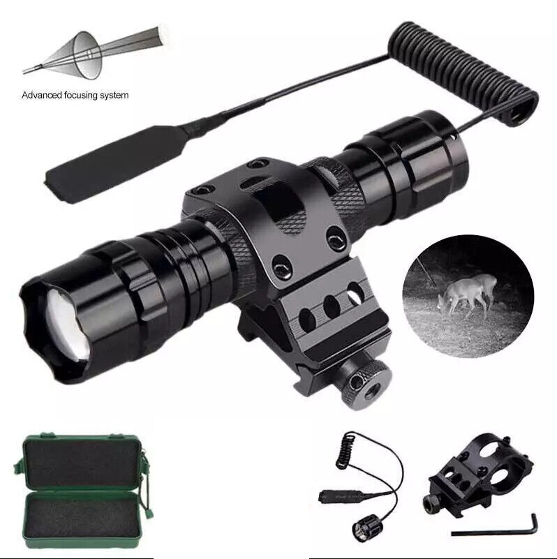 IR 850nm Hunting  LED Flashlight Infrared Night Vision Light Rifle Scope Mount