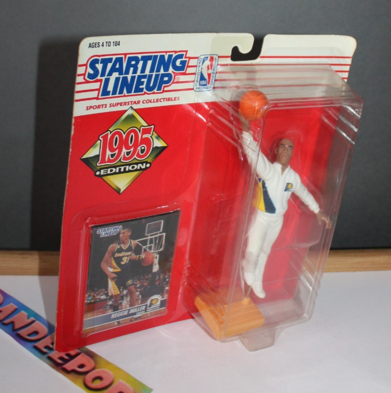 Starting Line Up NBA Reggie Miller 1995 Edition Basketball Kenner Toy Sealed