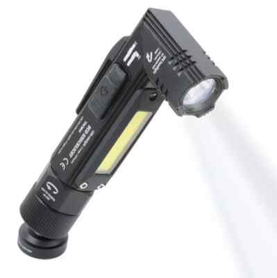 Taschenlampe, Knicklampe, Stirnlampe, 5 Leuchtfunktionen, Gürtelclip von TROIKA