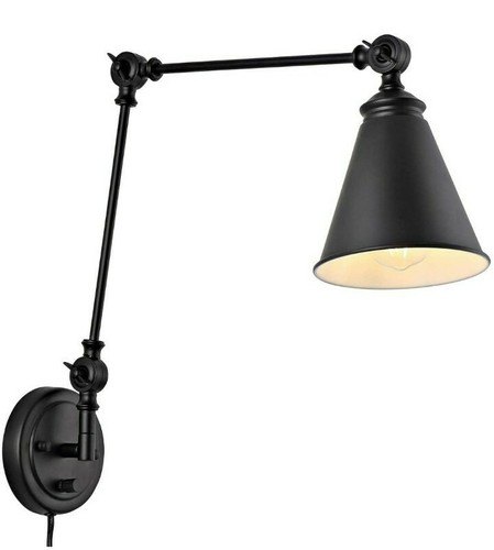 Wingbo Black Swing Arm Wall Lamp Set Of 2 Modern Adjustable Wall Mounted Sconce