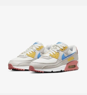 Nike Air Max 90 Light Bone Vivid Sulphur (W) DJ9991-100 Zapatillas Mujer Deporte