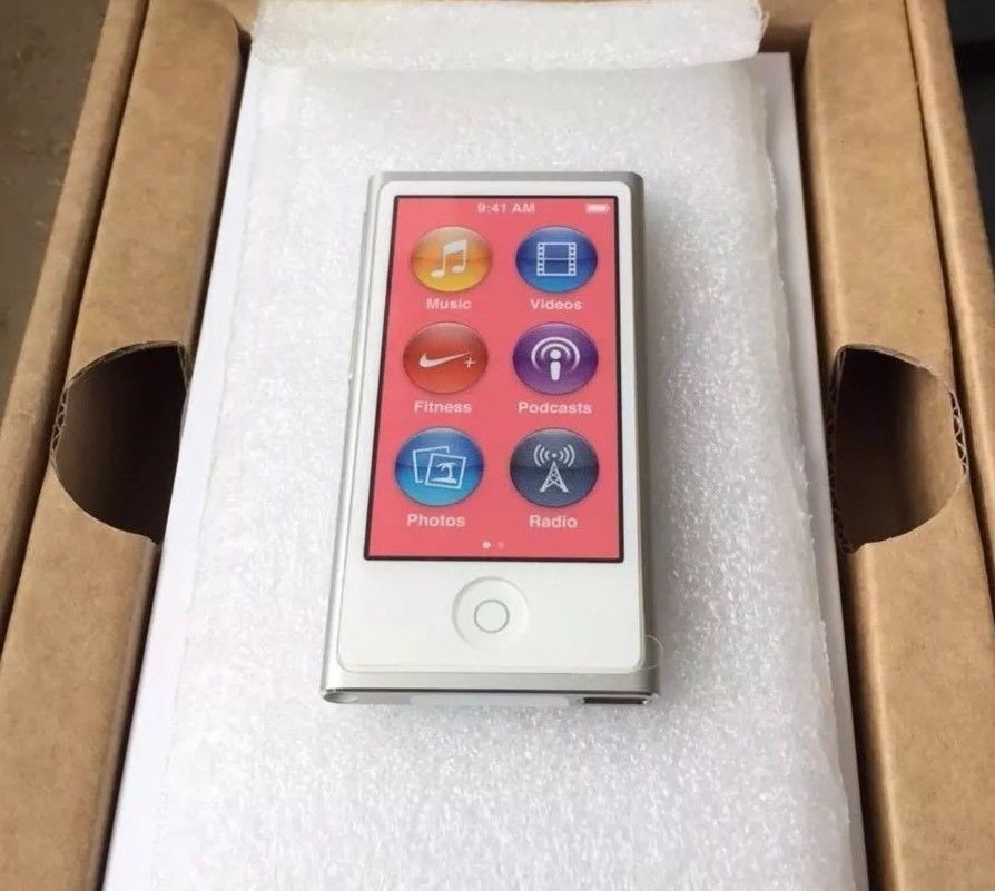Apple Ipod Nano 7. Generation 7G Weiss Silber White Silver 16GB NEU NEW
