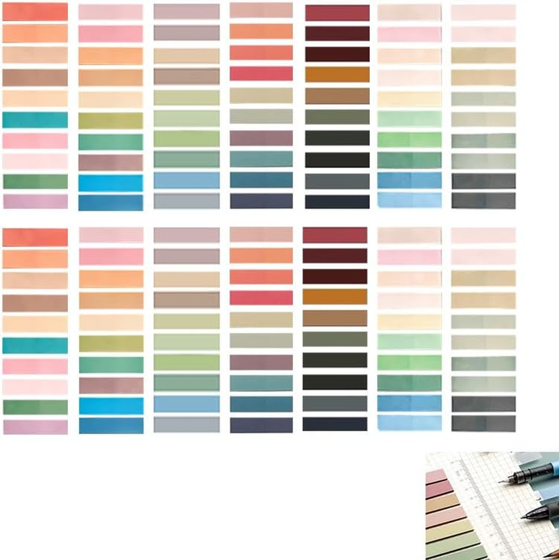 2800-Piece Index Tabs with Ruler - Writable and Repositionable Sticky Note Marke