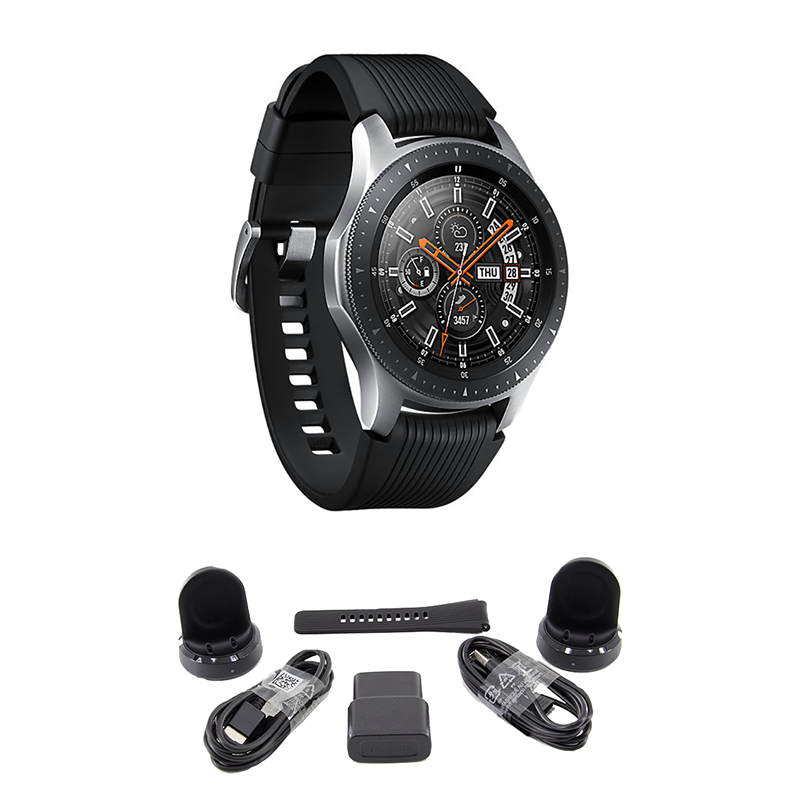 BUNDLE Samsung Galaxy Bluetooth Watch 46mm Silver SMR800NZSCXAR
