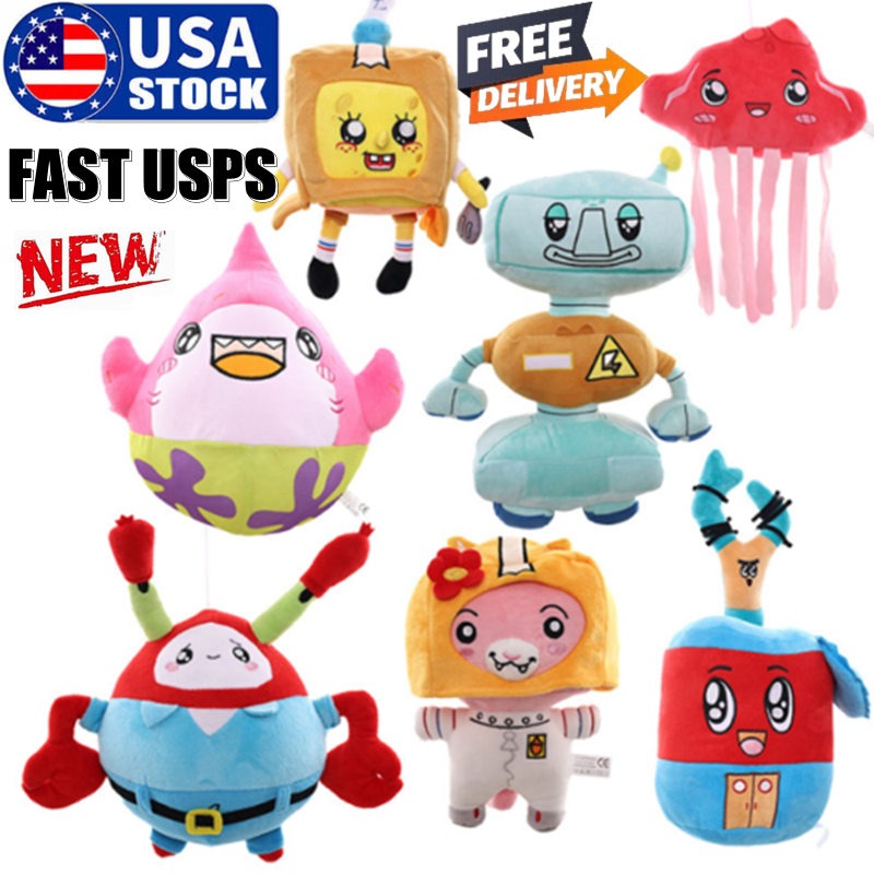New ocean series carton figurine sponge baby crab boss cute fox plush toy USA