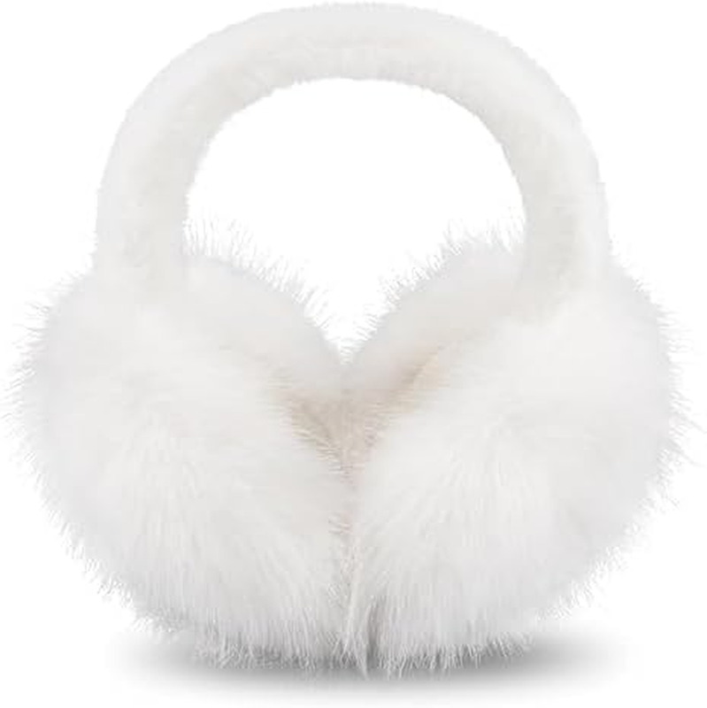 Ear Muffs for Winter Women Girls Faux Fur Earmuffs Foldable Ear Warmer