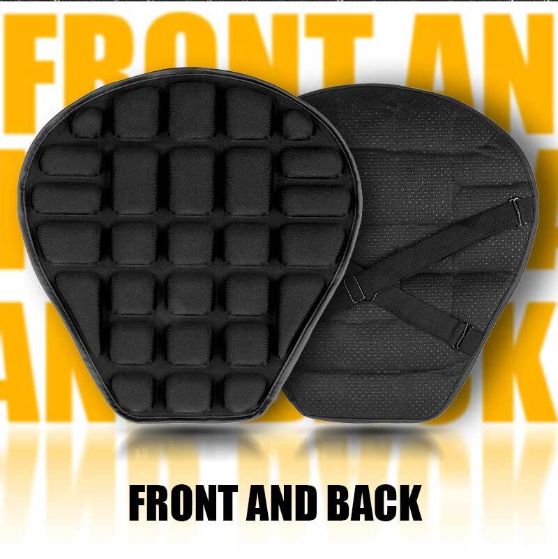Motorcycle Comfort Gel Seat Cushion Pillow Pad Cover Universal Pressure Relief