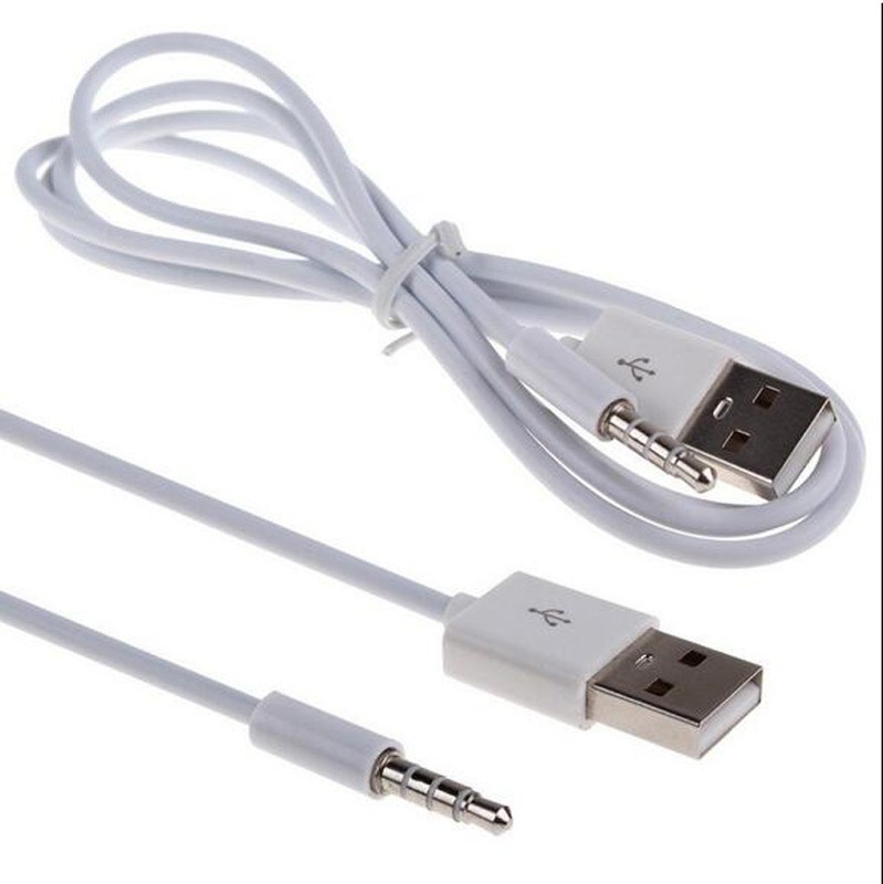 3.5mm Car USB 2.0 to Male Charge MP3 Adapter Plug Cable Audio Jack AUX