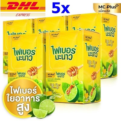 5x Mc.Plus Manow lemon fiber Dietary supplement excrete detox toxins sliming