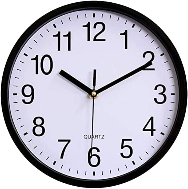Wall Clock Non-Ticking Silent Quartz Decorative Classic Digital Clock Sweep Mov