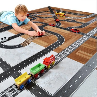 DIY Traffic Railway Road Play Adhesive Tape Stickers Kids Car Track Removable
