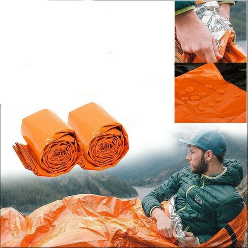 Riutilizzabile Emergenza Sacco a Pelo Termico Impermeabile Survival Camping Bags