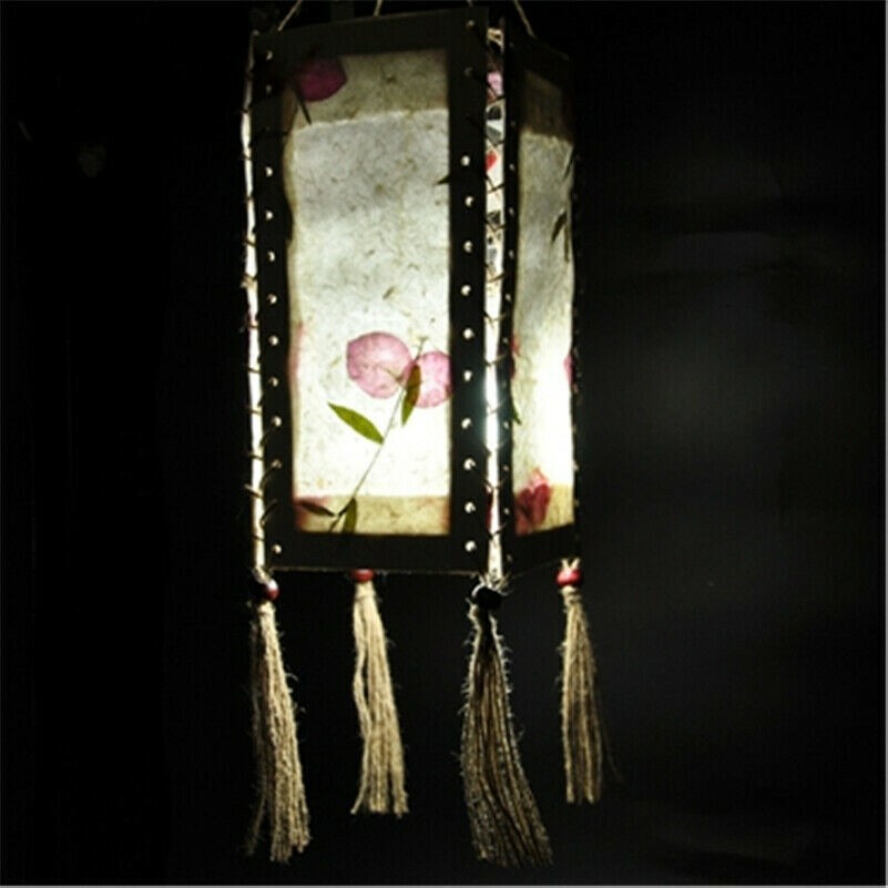 Thailand Lampshades Handmade Paper Bars Cafe Home Hanging Decorations Retro SPW