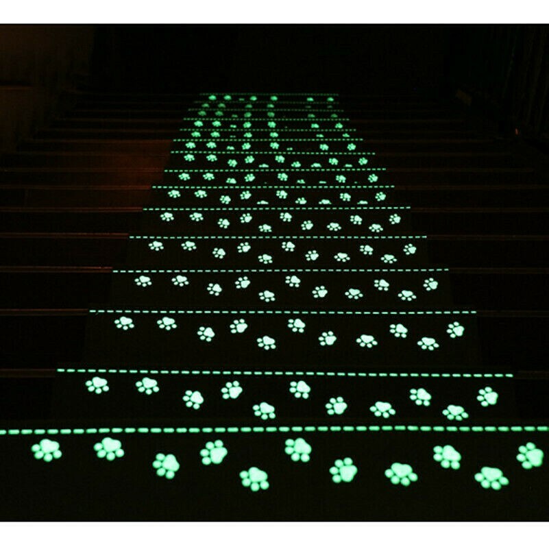 4 pcs Stair Tread Carpet Non Slip Mats Luminous Step Staircase Cover Pads