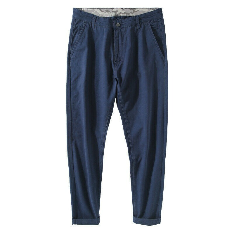 Mens Causal Harem Style Pants Plain Tapered Pencil Trousers Jogger Summer