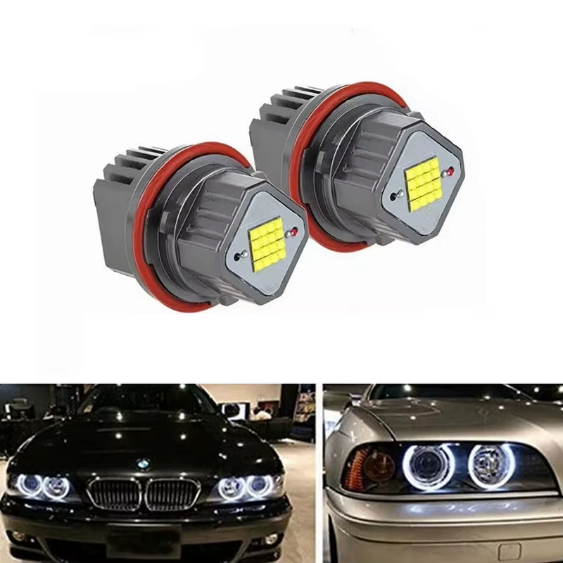 2pcs White 6000K Lamp 160W LED Angel Eyes Marker Lights Bulbs for BMW E87 E39 M5