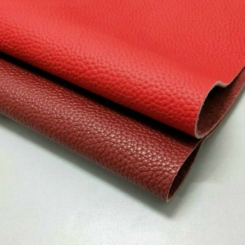 Cuir Véritable Tissu Ferraille Matière Hide Coupe Artisanat Bricolage Rouge