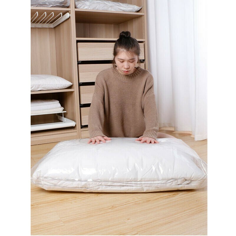 5x Spazio Risparmio Conservazione Vuoto Sacchetti Vestiti Biancheria Trasparente