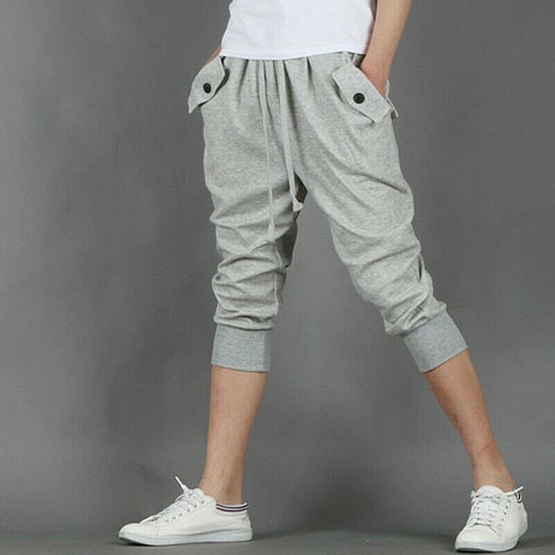 Hommes Court Pantalon de Jogging Poches Capri Gym Course