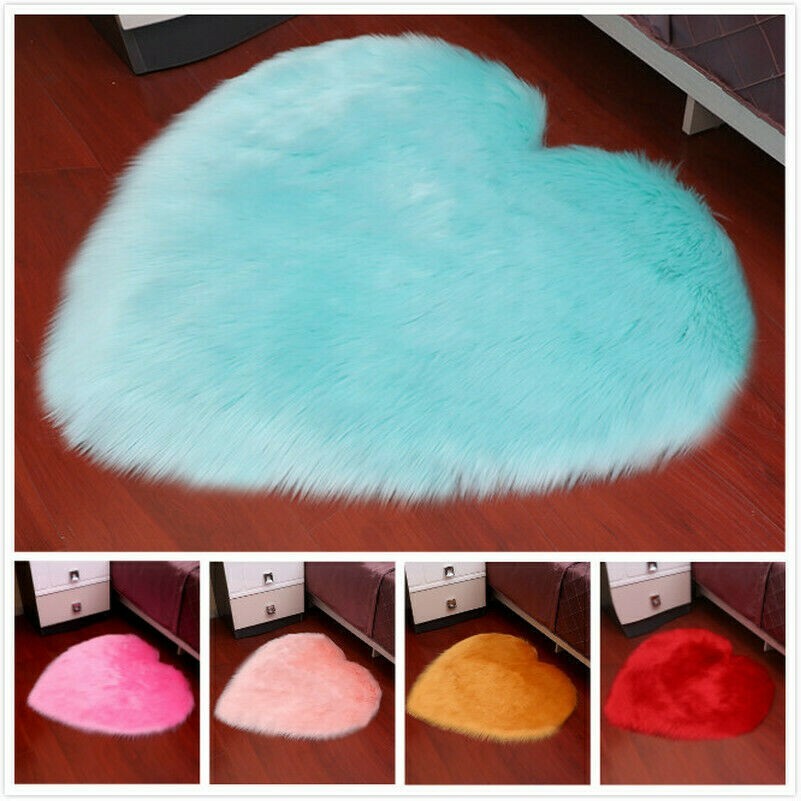 Camera Peluche Area Tappeti Simil Lana Pelliccia Luffy Forma Cuore Coperta No Da
