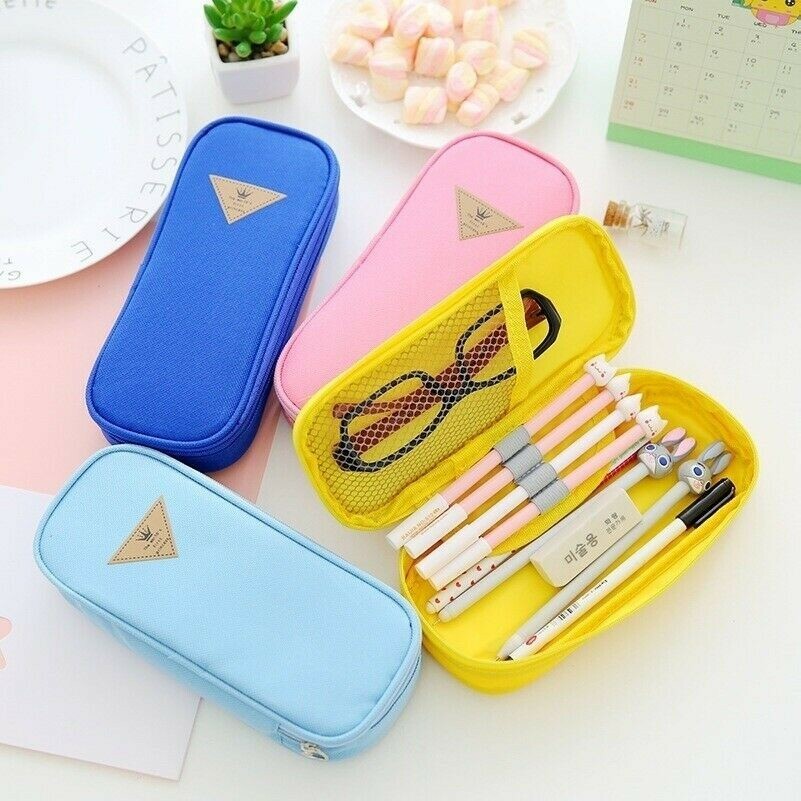 Cute Pencil Case Pen Box School Stationery Cosmetic Bag Large Capacity