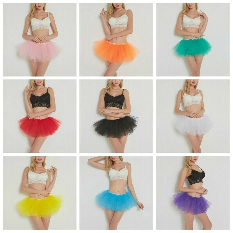 Adulte Femme Tulle Robe Jupe Tutu Ballet Déguisement Danse Vêtement Jupon