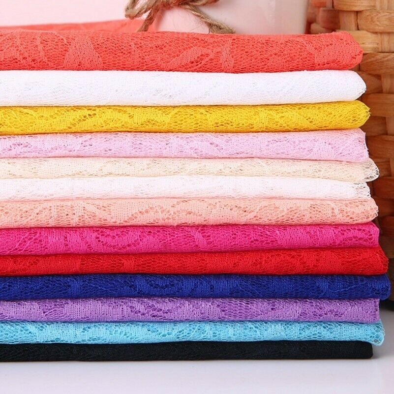 New Rose Flower Floral Lace Fabric Wedding Bridal Clothing Party Craft 100*150cm