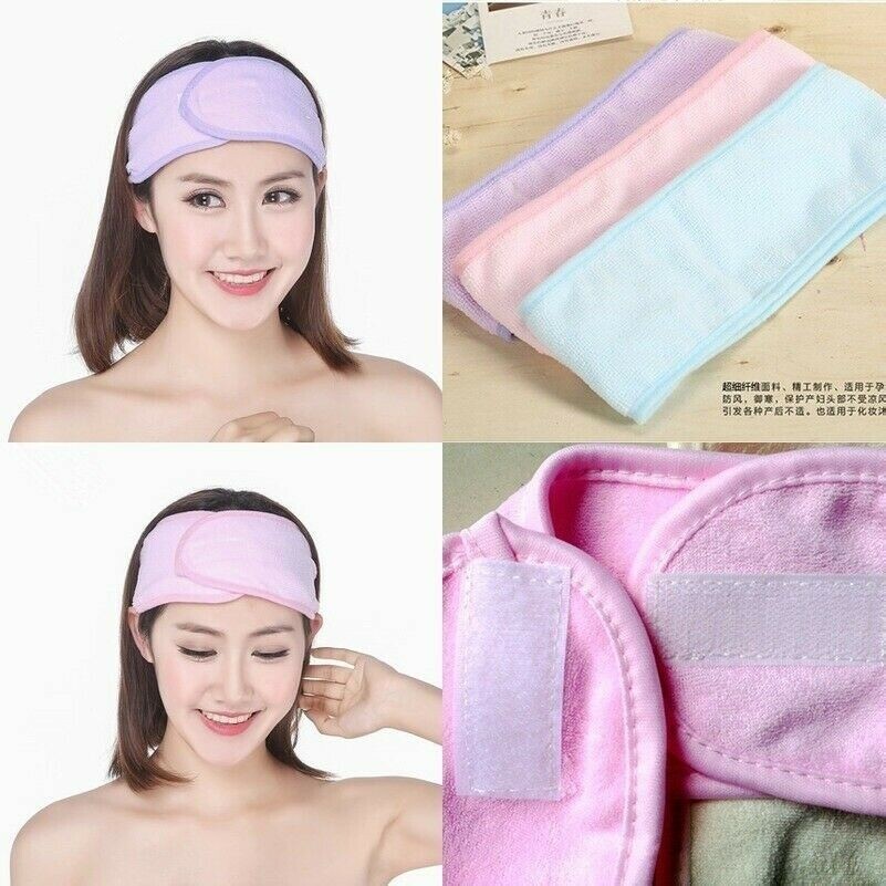 Women Towel Hairband Wrap Wide Headband Spa Bath Yoga Hair Accessories
