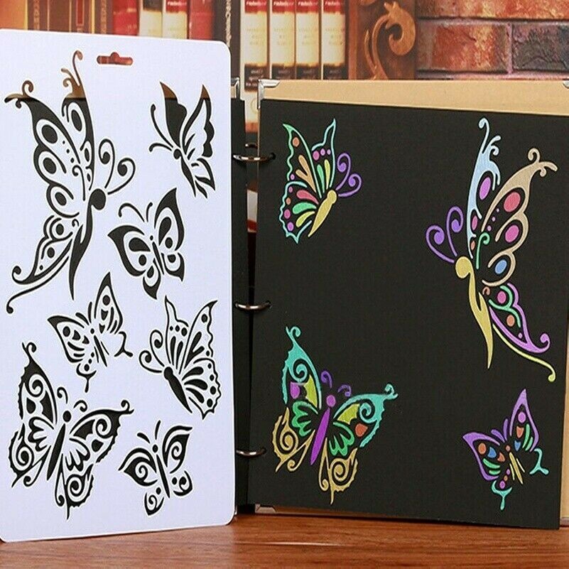 Butterfly Layering Stencils For Wall Painting Scrapbooking Stamps Album Deco