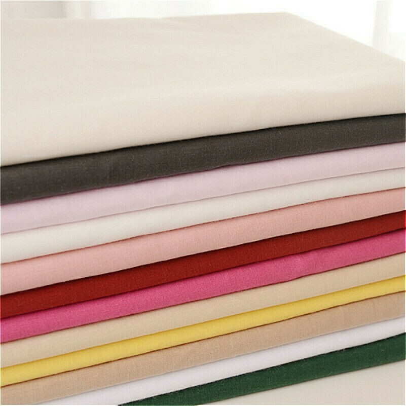 100% Tinta Unita Solido Cotone Tessuto Panni Fodera 100*140cm Fai Costume Hobby
