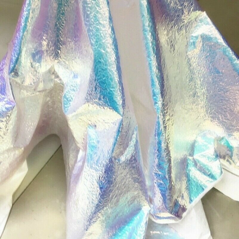 Metallic Farbverlauf Stoff Kostüm Hintergrund Nähen Holographische Gefaltet