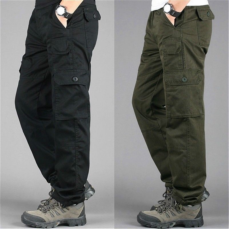 Hommes 7 Poches Cargo Militaire Pantalon De Travail Coton Armée Uni Extérieur