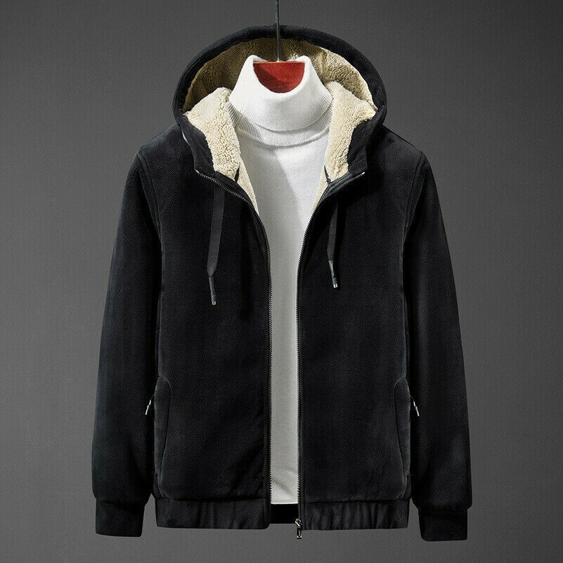 Herren Dick Kapuzenjacke Sweatshirt Fleecejacke Kapuzenpullover Warm Winter 8XL