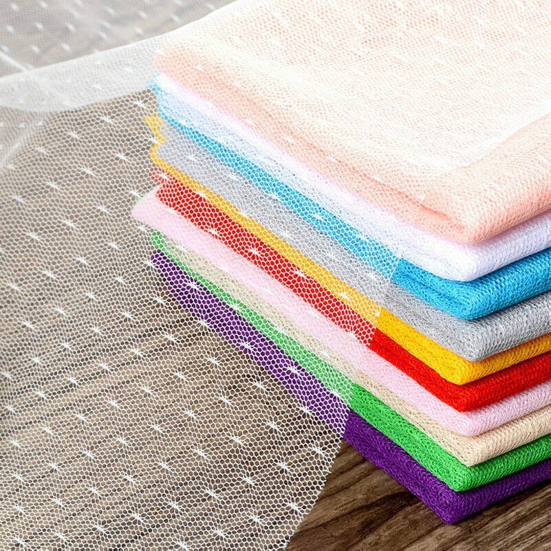 1M Tüll Stoff Netz Spitze Star DIY Kleid Vorhang Handarbeiten Schleier Hochzeit